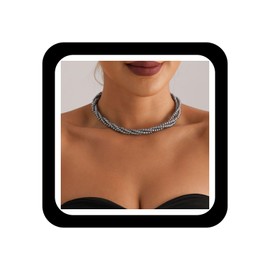 Wendalern Geschichtete Perlen Halskette Halskette Glas Samen Perlen Halskette Schicht verdrehte Perlenkette Schlüsselbein Halskette dreifache Schichten rund Perlen Strang Halskette Schmuck für Frauen