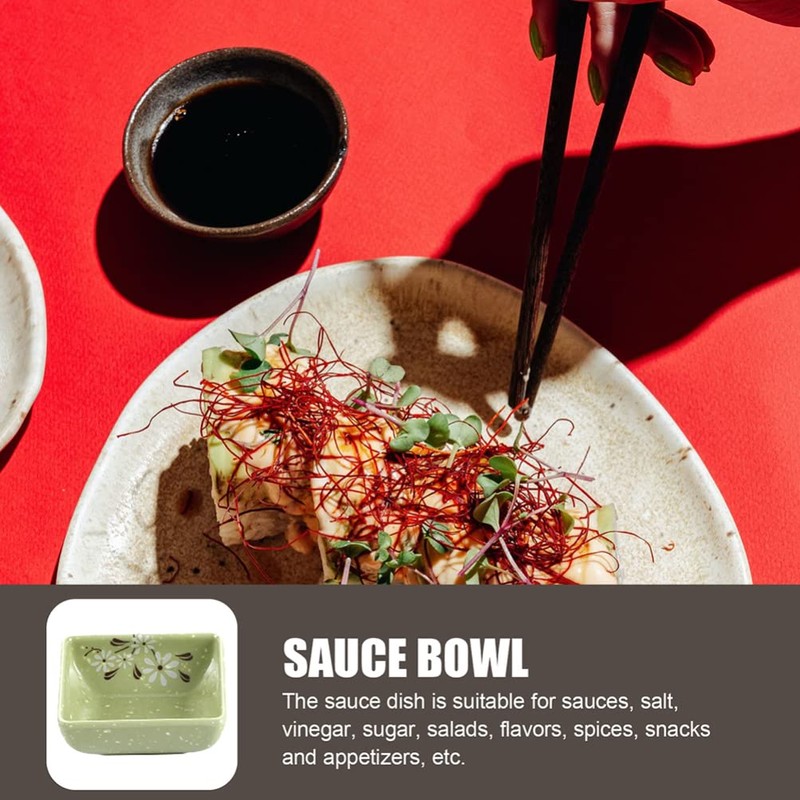 Hemoton 8 Pcs Vinegar dish sushi sauce wasabi dish charcuterie