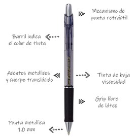 Pentel BX480 Felt Tip Pen 0.7 Pack of 12 Black