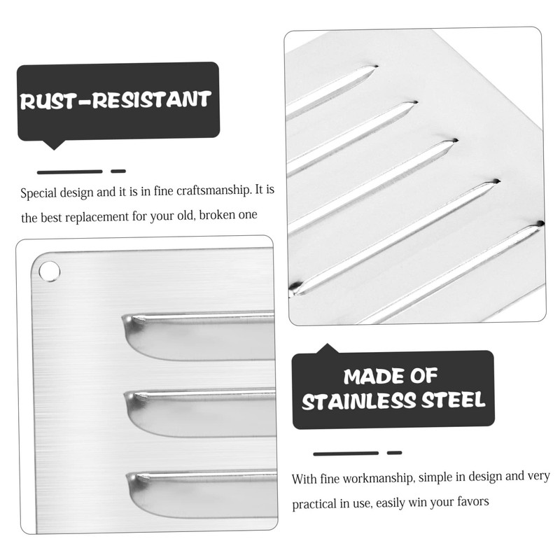 Operitacx Stainless Steel Air Vent Cover Durable Louvered Flush Grille