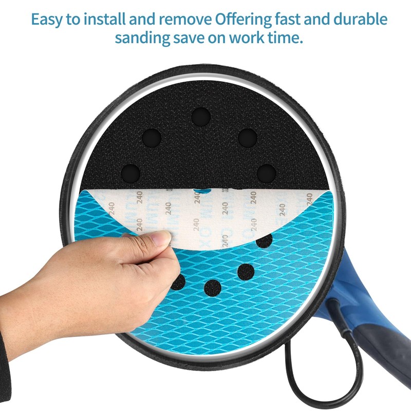 STEBRUAM 20Pcs 225mm Sanding Discs, 9 Inch 10 Hole Hook