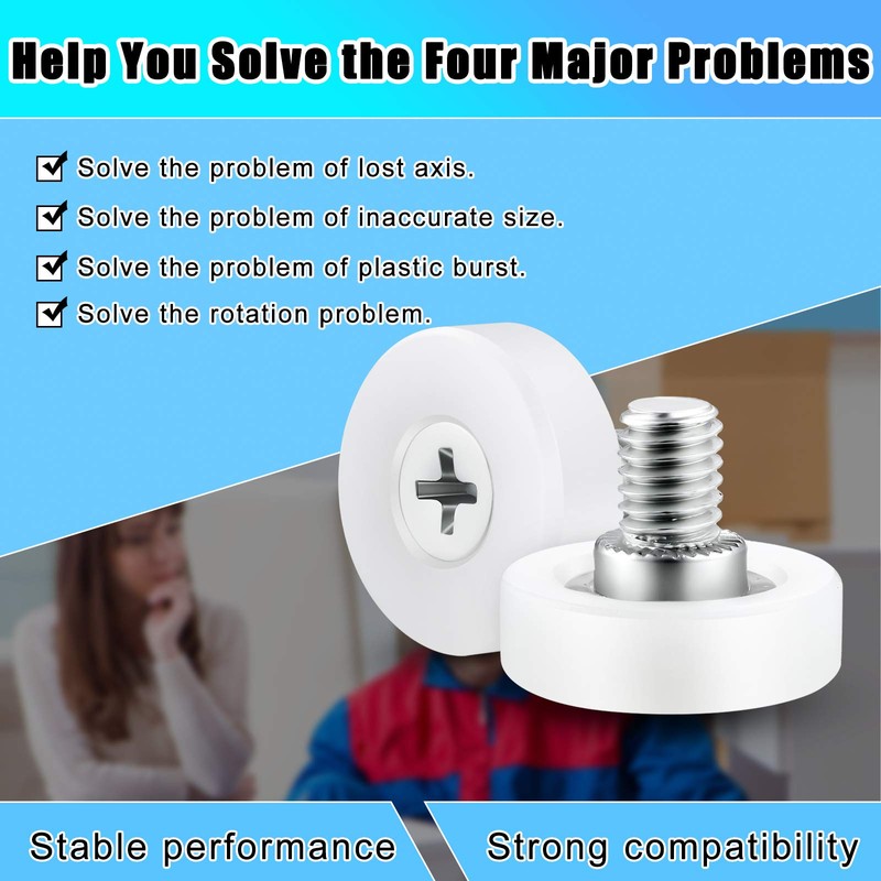 16 Pieces 19 mm 3/4 Inch Drawer Rollers Plastic Drawer