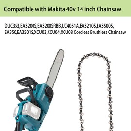 Thten 14 inch Chainsaw Chain Compatible with Makita DUC353,EA3200S,UC4051A,EA3210S,EA3500S,EA350,EA3501S,XCU03,XCU04,XCU08 Cordless Brushless Chainsaw 3/8" LP Pitch .043" Gauge 52 Drive Links 5 Pack