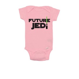 TeeNow - Light/Dark Side - Adorable Future SW Inspired (Multiple Designs) Funny Infant Bodysuit - Boy/Girl (6-9 Months, Pink Future)