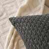 Cozoomy Set of 4 Dark Grey Decorative Throw Pillow Covers