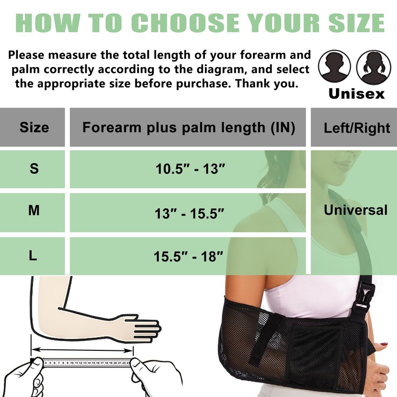 KONSEDIK Mesh Arm Sling - Medical Shoulder Sling for Shower