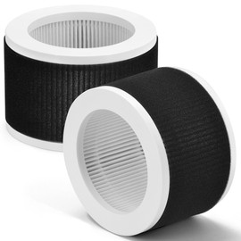 AMOYFILTER 2 Pcs EPI810 Replacement Filter Compatible with EPI810 Air Puri-fier Filter Models KOIOS MEGAWISE MOOKA Air Puri-fier, Carbon Pre-Filter, H13 True HEPA and Activated Carbon