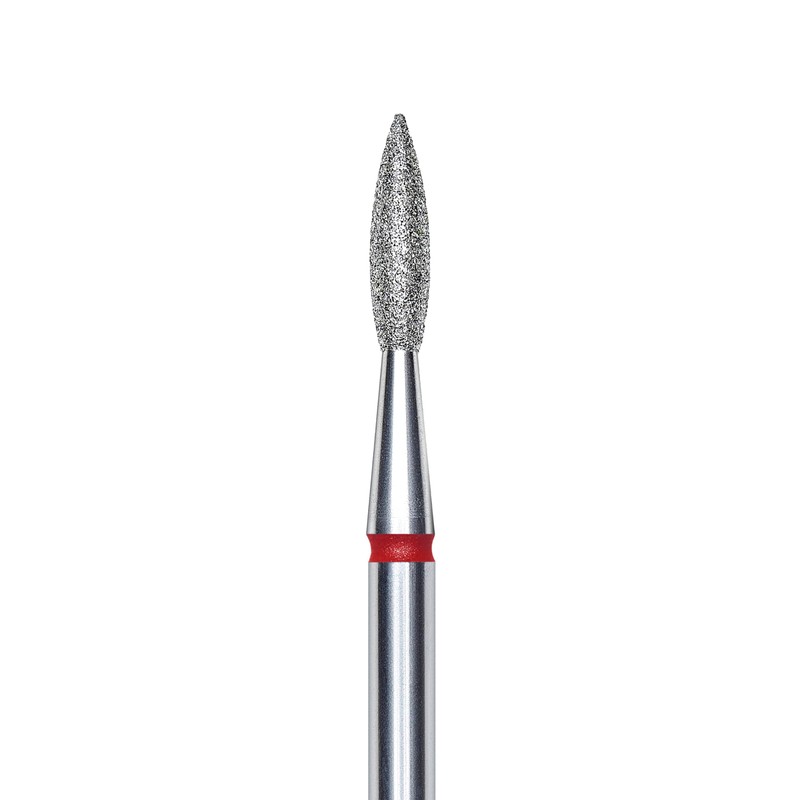 STALEKS PRO Nagelhautfräser-Set, 3-teilig, 2,1 x 0,8 mm, Flammenform (feine