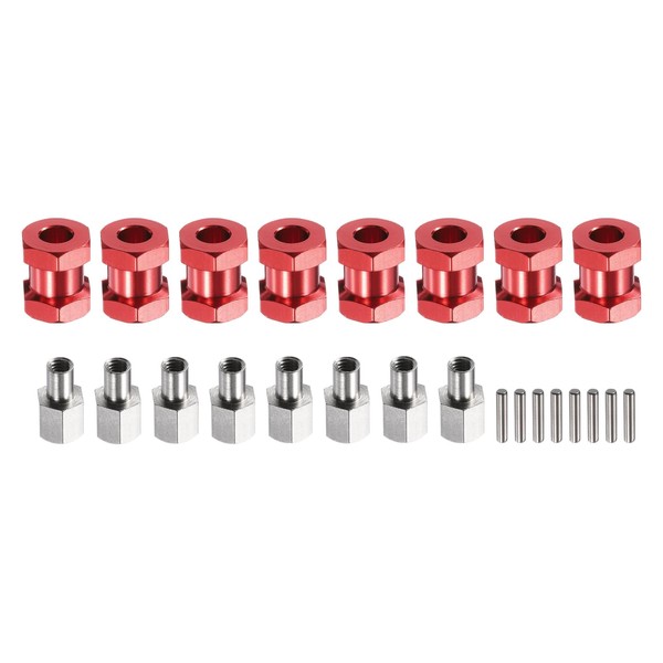 sourcing map 8pcs 12mm Wheel Hex Drive Hubs Adapter Combiner