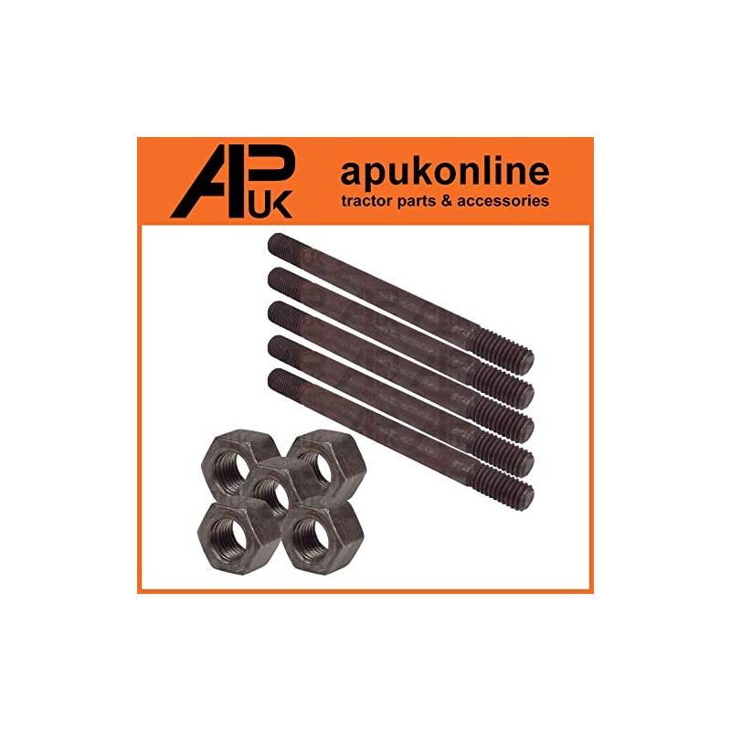 APUK 5x Cylinder Head Stud & Nut 7/16 UNF UNC