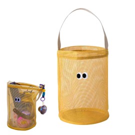 Coollooda Spa Bag, Pool Bag, Sauna Bag, Mesh Bag, Lightweight, Large Capacity, Waterproof Material, Mesh, Storage Capacity, Foldable, Bath Bag, Spa Pouch, Beach, Swimming, Gym, Spa, Travel, Yellow