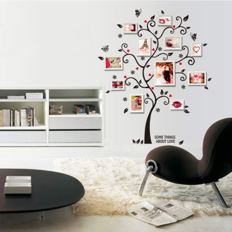 Kiddale DIY Photo Tree Wall Decals,Removable PVC Adhesive Family Wall
