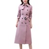 ebossy Women's Classic Double Breasted Midi-Length Trench Coat with Belt