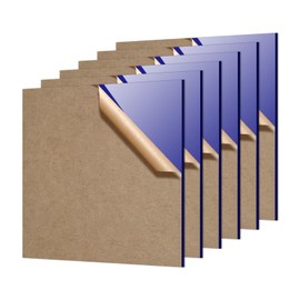 Gute 6Pcs Cast Acrylic Sheet,Acrylic Sheet Opaque Plastic Sheet 8 x 8 Inch (.118" Thick) for Signs, DIY Display Projects, Craft and Easy to Cut（Blue）