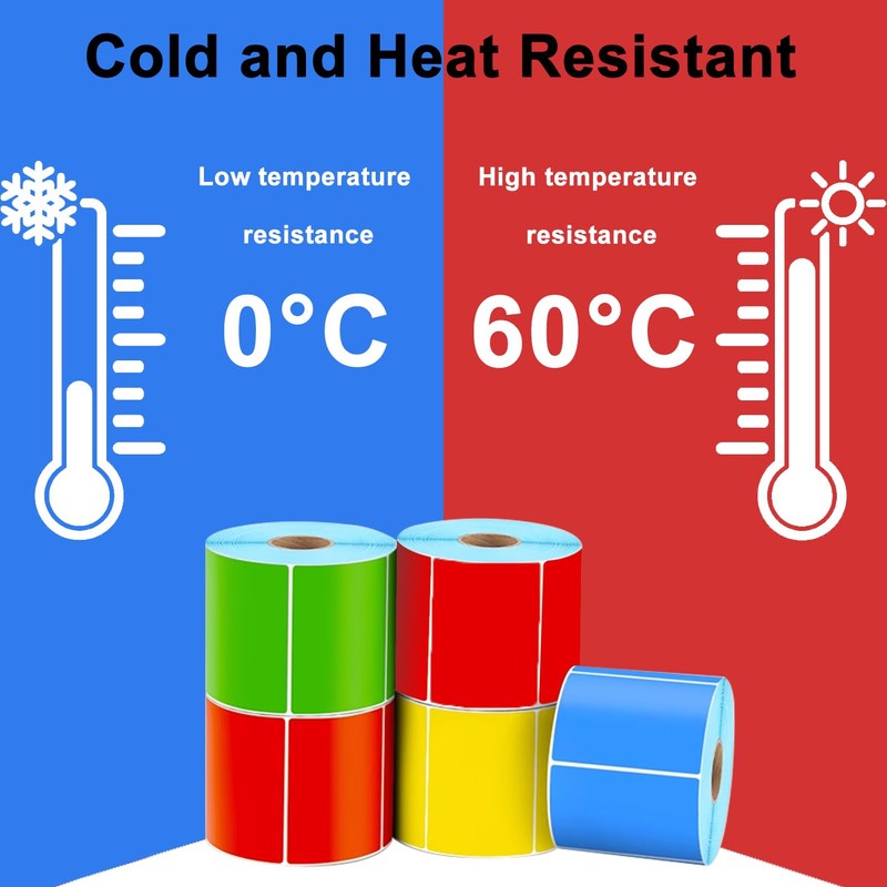 LENVII Yellow Thermal Labels 40 x 30 mm (1.57 x