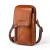Hengwin Genuine Leather Crossbody Bag for Men/Women, Small Messenger Bag