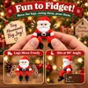 15 Pack Mini Santa Figurines, Christmas Decorations with Movable Legs