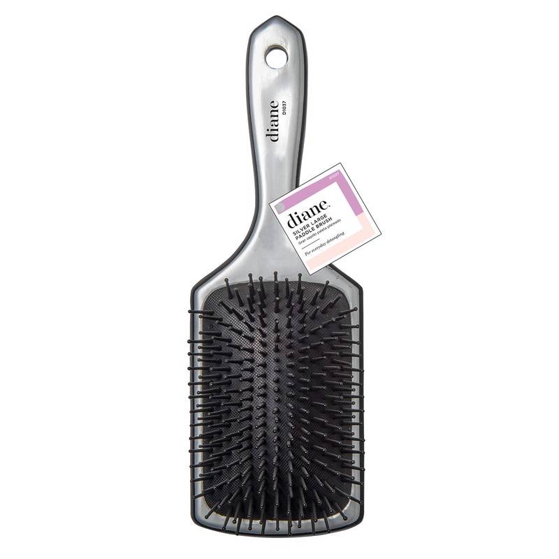 Fromm International Diane Silver Cushion Paddle Brush, Large