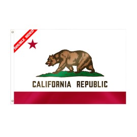 California State Large Flag 8x12FT Double Sided CA Flags Vivid Color Fade Resistant Polyester with Brass Grommets Gifts and Room Decor Indoor Outdoor