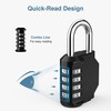 Puroma 4 Pack Combination Lock for Locker 4 Digit Outdoor