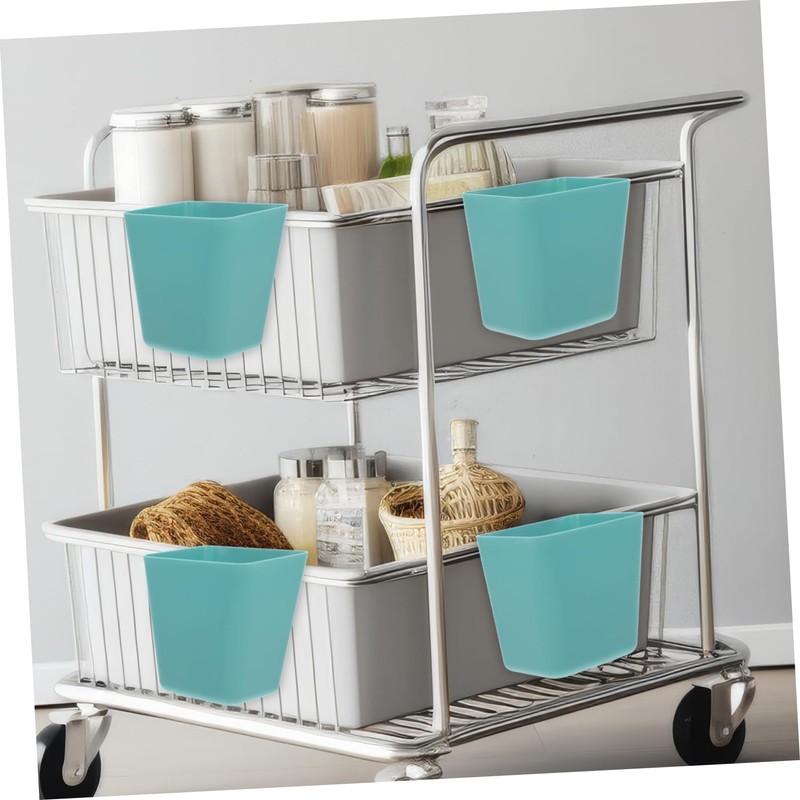 Mobestech 8pcs Plastic Hanging Baskets Multifunctional Storage for Home Organization