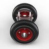 Blütezeit 8-inch Rolling Gate Wheels, Double U-Bolts Heavy Duty Gate