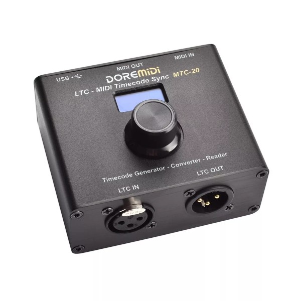 DOREMiDi LTC-MIDI Timecode Sync (MTC-20) device to synchronize MIDI timecode