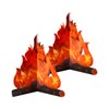 2 Pack 3D Cardboard Campfire Centerpieces with Jagged Flames and