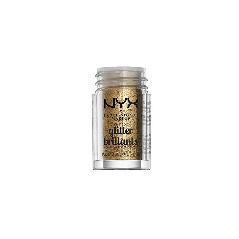 NYX Professional Makeup, Glitter para rostro y cuerpo, Tono Bronze,