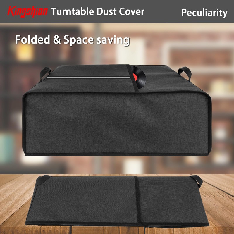 Kingshion Turntable Dust Cover, Record Player Protective Case Compatible with
