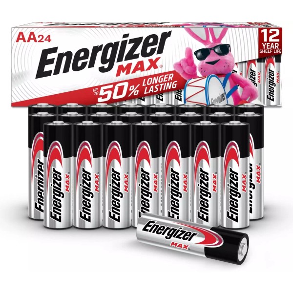 Energizer AA Batteries, Max Double a Battery Alkaline, 24 Count
