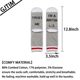 Funny Doctor Gift Trust Me I’m A Doctor Socks Thank You Doctor Appreciation Socks for Medical Doctor (Trust Me I’m A Doctor CA)