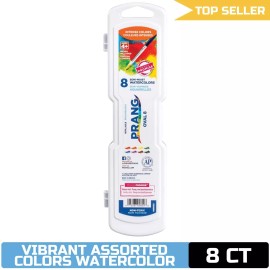 Prang Oval Pan Watercolor Paint Set, 8 Assorted Colors, 1 Count