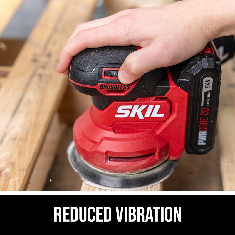 SKIL PWR CORE 20V Brushless Random Orbital Sander Kit Including