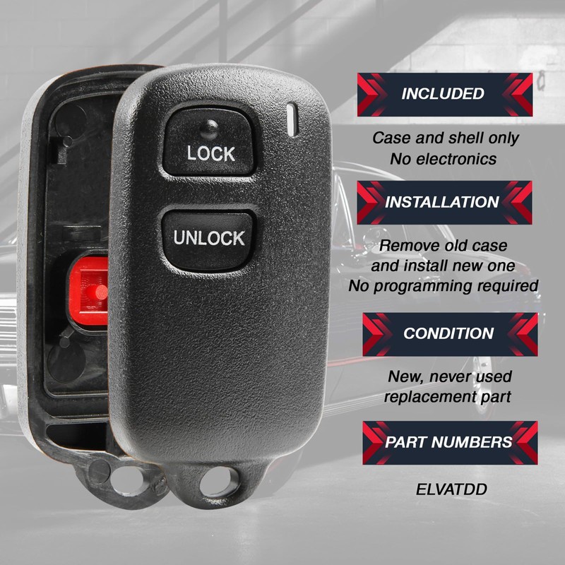 2 fundas de repuesto para llave de coche de Toyota