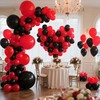 LYNSP Red and Black Balloons 12 Inch 100 Pack Red