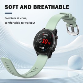 ISABAKE Compatible with Garmin Vivoactive 3 Band/Vivoactive 3 Music Watch Band,20mm Sport Strap for Forerunner 245/645/165/55,Soft Wristbands for Garmin Venu/Vivomove HR/Forerunner 245/645 Music