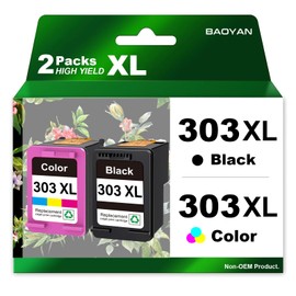 303 XL Printer Cartridges Multipack Replacement for HP 303 Printer Cartridges Black and Colour for HP 303XL for HP Envy Photo 6230 Cartridges 7830 6232 6220 7134 6234 Tango X (Black Colour 2-Pack)