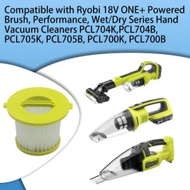 4 Pack HEPA Filters Fit Ryobi 18V ONE+ Hand Vacuum Cleaners PCL704 Series, PCL705 Series, PCL700 Series, Also Fit HART 20-Volt Hand Vacuum HPHV34, HPHV33B, HPHV34B, HPHV33B and Fit Hoover BH57400V