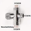 Soytich 3-Way Diverter Valve Diverter 3/4 Female to 3/4 Male