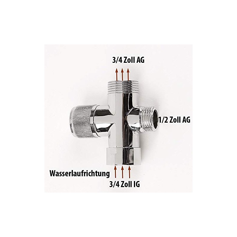Soytich 3-Way Diverter Valve Diverter 3/4 Female to 3/4 Male
