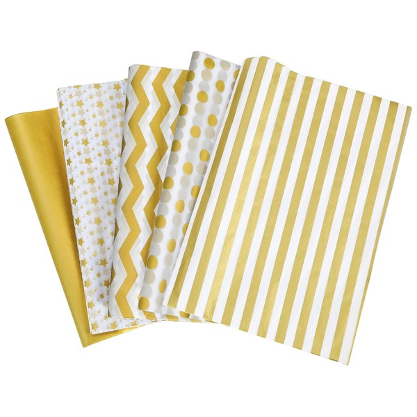 100 Sheets Gold Tissue Paper, 20" x 27.5" Tissue Paper