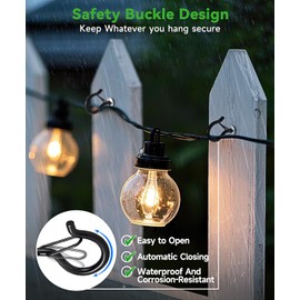 YOGEERNIC Q Hanger Hooks with Safety Buckle, Heavy Duty Screw-in Hooks for Indoor and Outdoor Hanging, Wall and Ceiling Mounted for String Lights, Plants and Decorations(2.2 Inches, 10PCS)