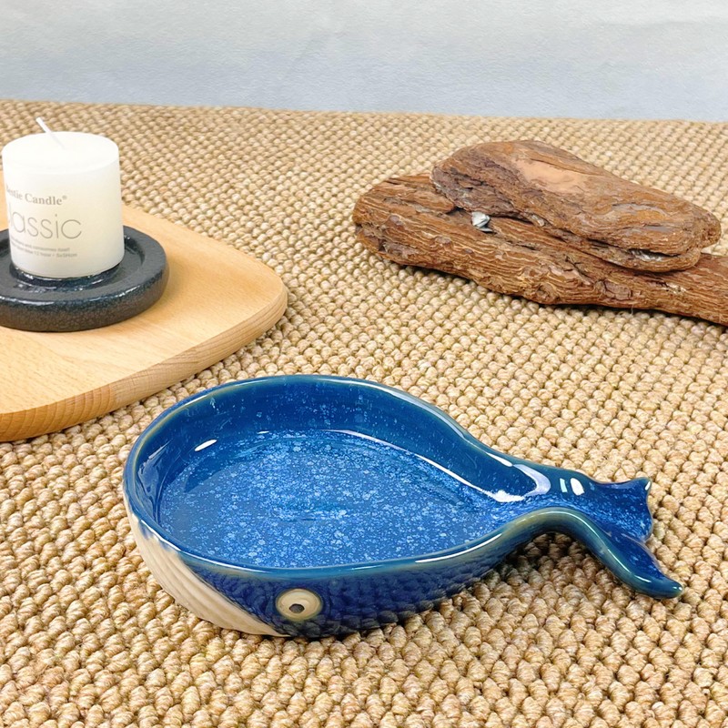 ANLYAWX Ceramic Whale Spoon Stand - Adorable Kitchen Decor, Heat-Resistant