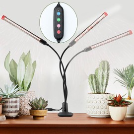 FECiDA Clip On Grow Lights for Indoor Plants 3000 Lumen 27W, 2024 Newest Brightest LED Plant Grow Light for Houseplants, Bonsai, Pot Plant, Full Spectrum Growing Lamp with 4,8,12 Hr Timer