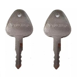 Volvo (2) Volvo Excavator all Metal Ignition Keys with Logo VOE14529178