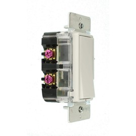 Leviton Decora 600-Watt Single-Pole/3-Way Universal Rocker Slide Dimmer, White/Light Almond (3-Pack)