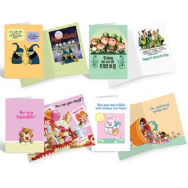 All Occasion Assortment - Full Color Front & Inside! - Bulk Set Funny Holiday Cards & Everyday Cards- Boxed All Occasion Cards With Greeting Inside (All Occasion #1)