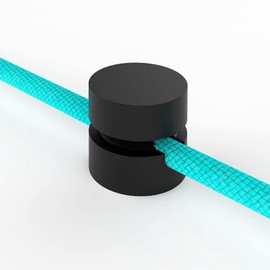 OASHISU 8 Pieces Ceiling Decentralizer for Electric Cable, Ceiling Decentralizer, Chandelier, Ceiling Hook or Wall, Electric Cable Decentraliser, Cable Clamp [Black, ABS Plastic]