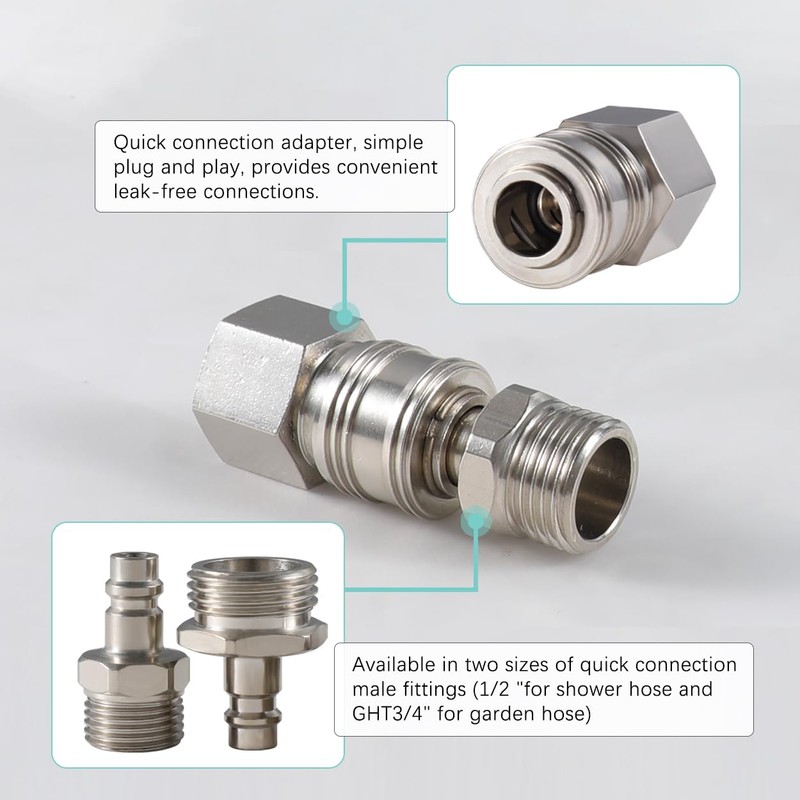 G-Sunny RV Outdoor Shower Head with Hose and Quick Connect